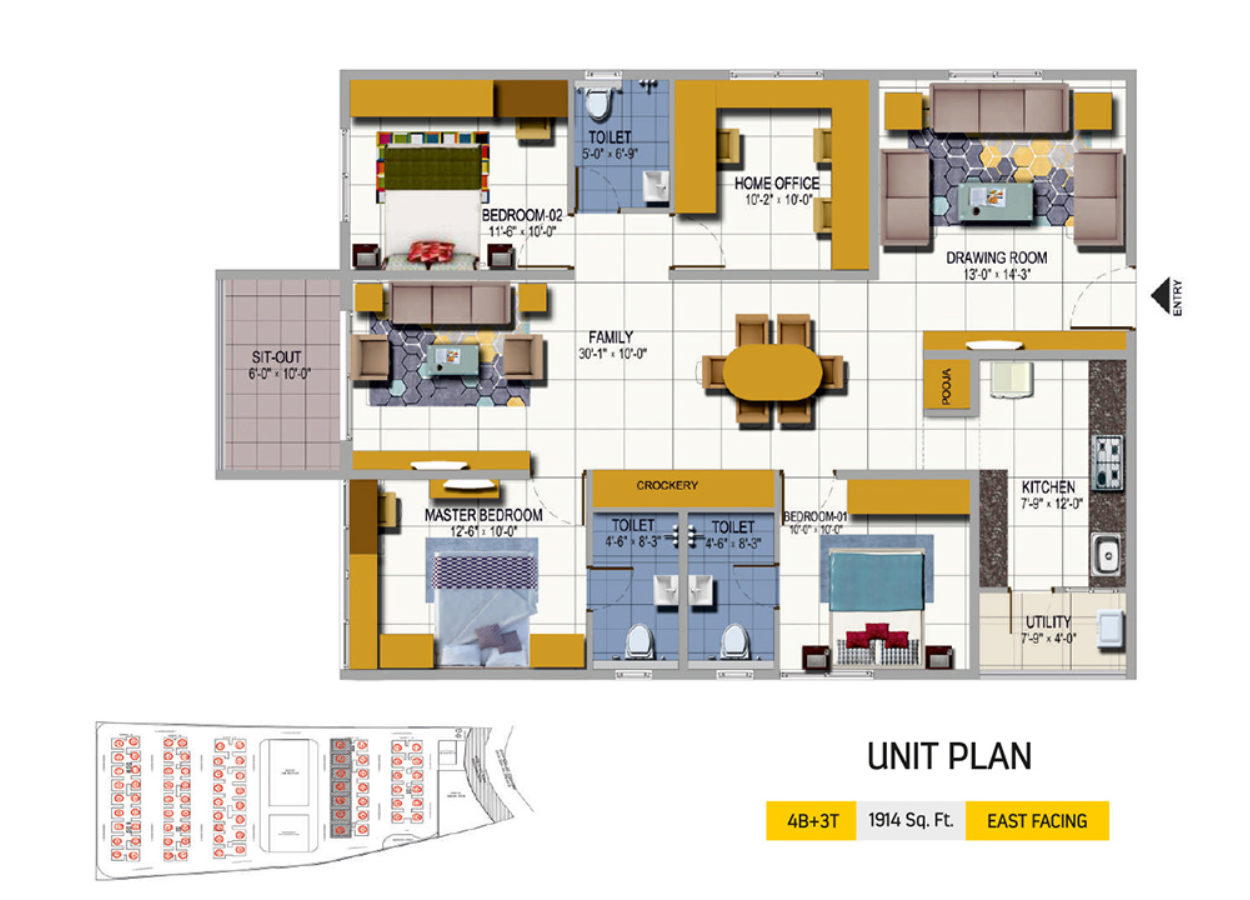 Urbanrise  On Cloud 33 Floor plan